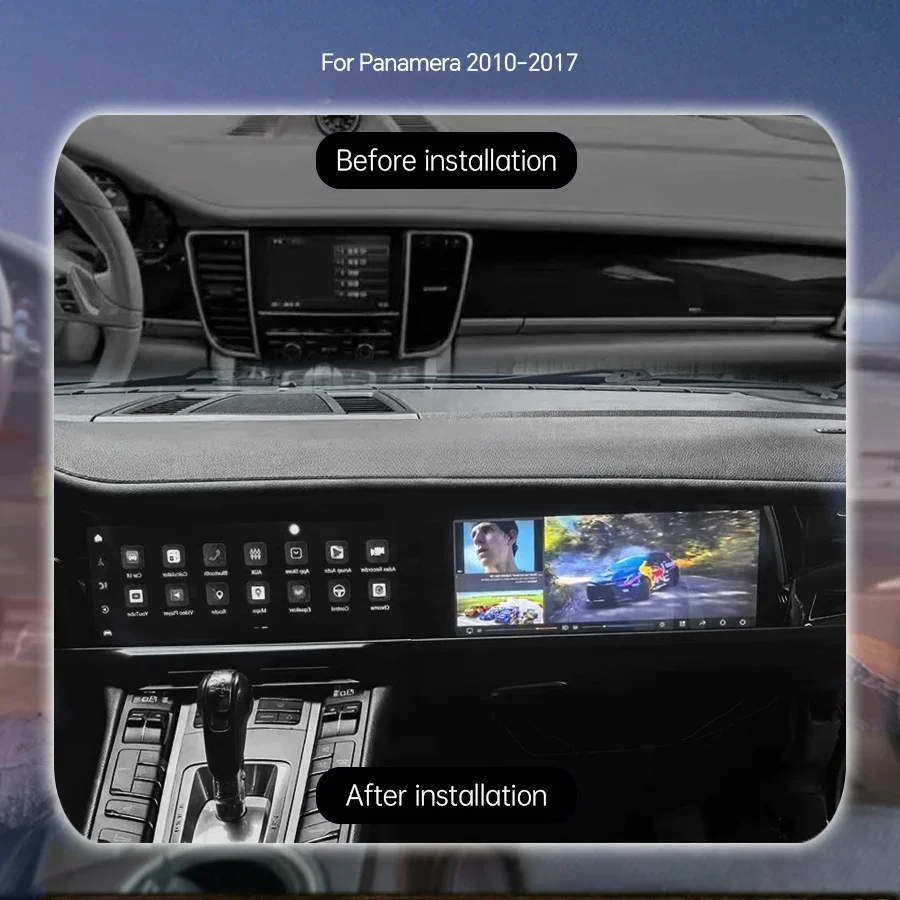New For Porsche Panamera 2010-2017 LHD RHD Interactive Dual Screen Android 13 Multimedia Video Player Wireless CarPlay Head unit