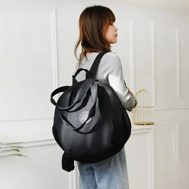 Plecak podróżny o dużej pojemności Retro Fashion College Style Oxford Cloth Schoolbag Black Rucksack