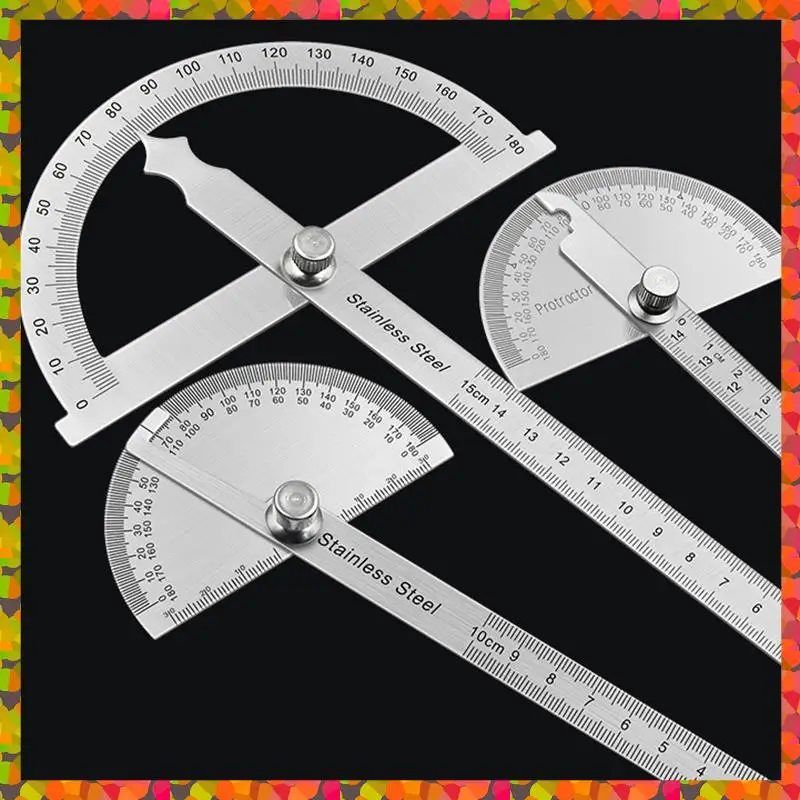

Promotion! Protractor Indexing Gauge Stainless Steel 180 Degree Semicircle Carpenter's Square
