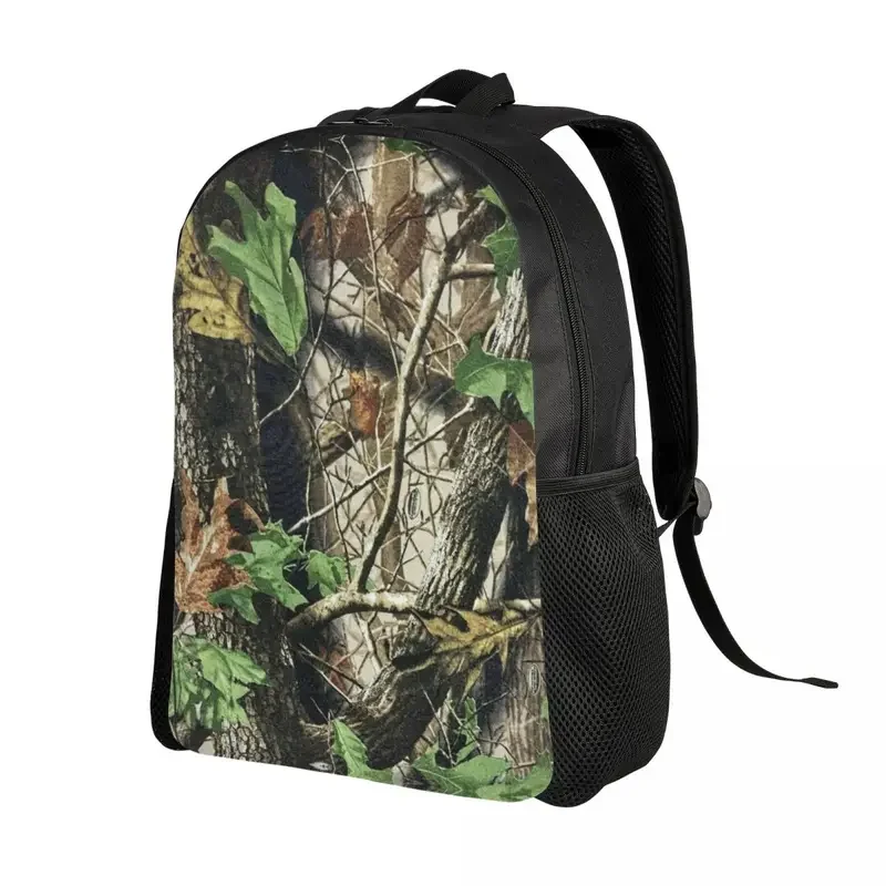 Echte Boom Camouflage Camo Patroon Laptop Rugzak Mannen Vrouwen Basis Boekentas Voor College School Student Tas