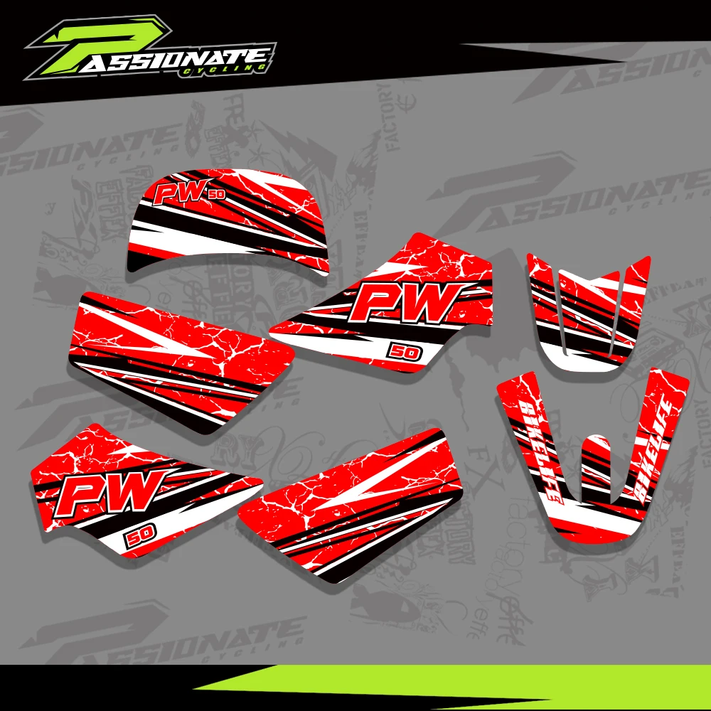 Nieuwe Stijl Grafische Achtergronden Decals Stickers voor Yamaha PW50 PW50 PIT Bike Alle Jaren Moto Aanpassen Protector Sticker