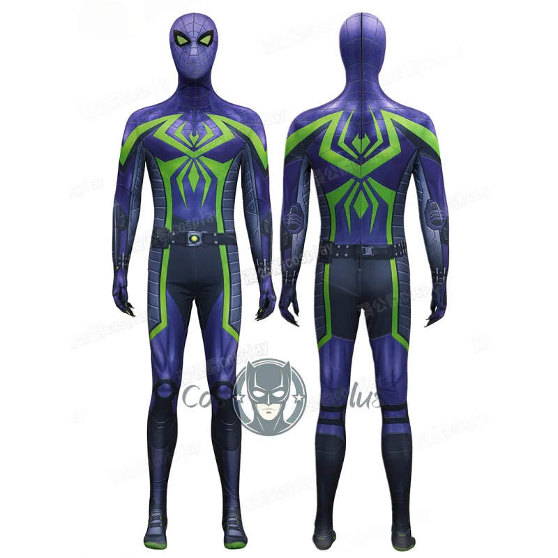 الرجل العنكبوت مايلز موراليس الأرجواني الظل سلالة تأثيري حلي موحدة هالوين كرنفال حفلة عيد الميلاد لعب دور الملابس