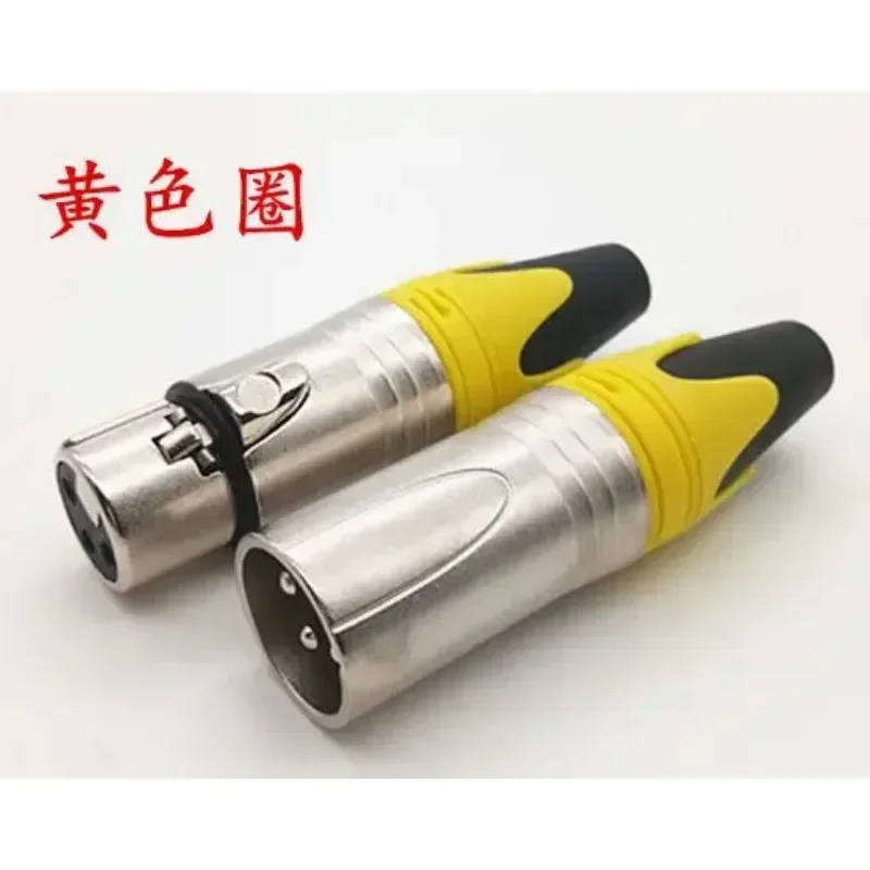 5pairs  3-pin smashing pin male and female head XLR balanced sound box microphone  connectoplug blue red