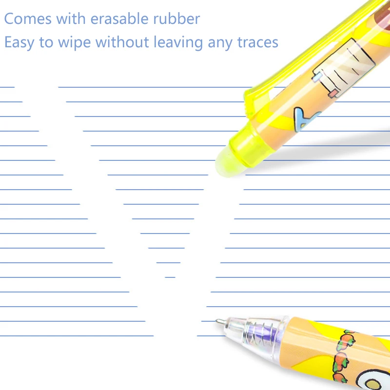 6Pcs Kawaii Capybara Löschbaren Gel Stift Set Schnell Trocknend Drücken Neutral Stifte Schreiben Glatte Stifte Student Schreibwaren Geschenke