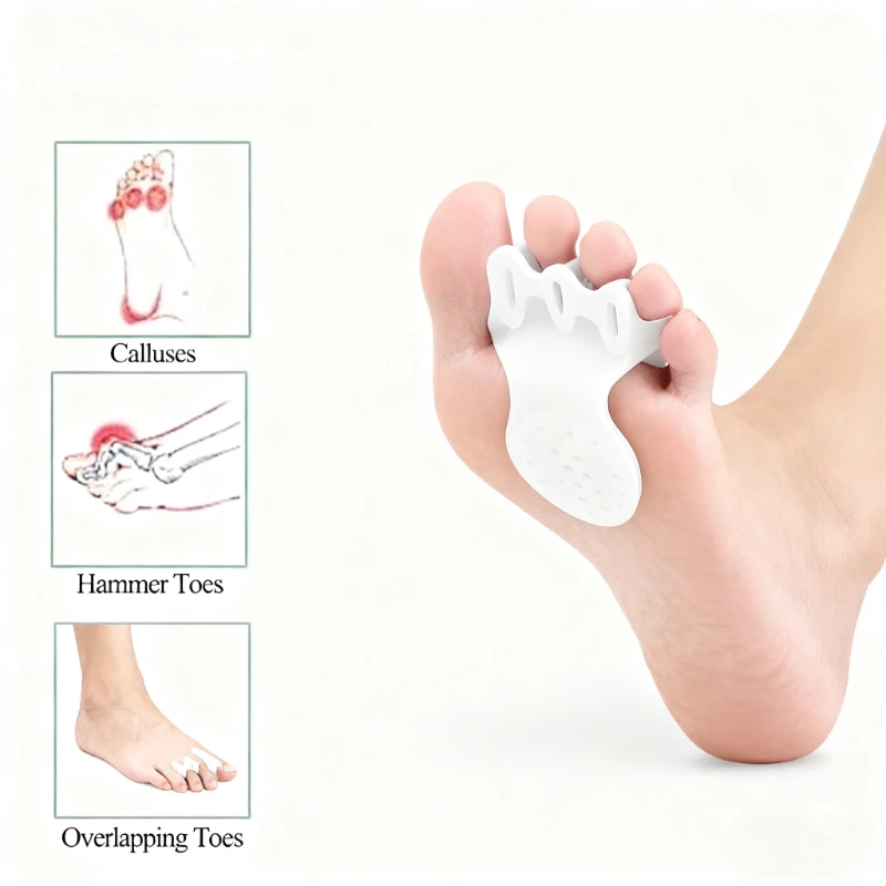 1pair  Gel Toe Separators & Ball of Foot Cushions Toe Spacers to Your Toes
