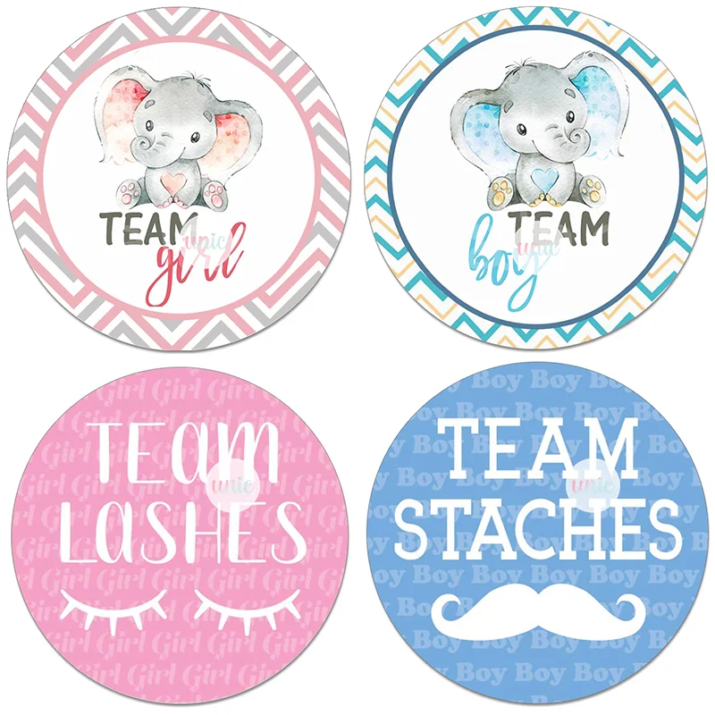 Gender Reveal Party Decor Stickers Team Boy Team Girl Stickers Boy or Girl He or She Sticker Baby Shower Supplies Gift Box Label