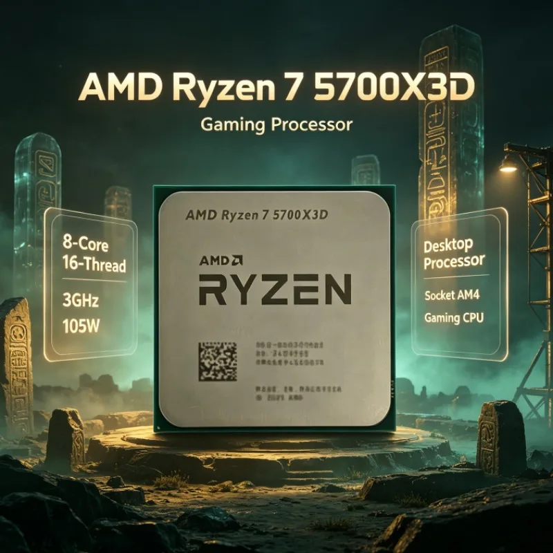 AMD R7 5700X3D Ryzen 7 AM4 CPU 8-Core 16-Thread 3.0GHz Up to 4.1GHz 105W DDR4 Desktop Processor