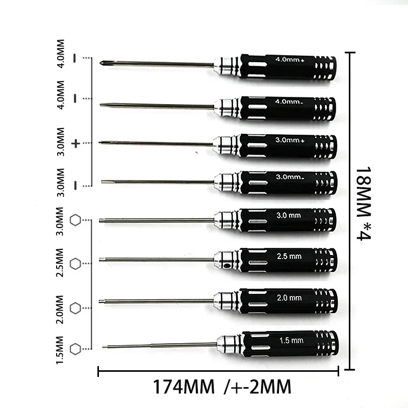 Kits d'outils 18 en 1 RC, pince à tournevis, douille à manchon hexagonal, coffret de réparation pour réparer les avions RC, jouets modèles de voiture Rc