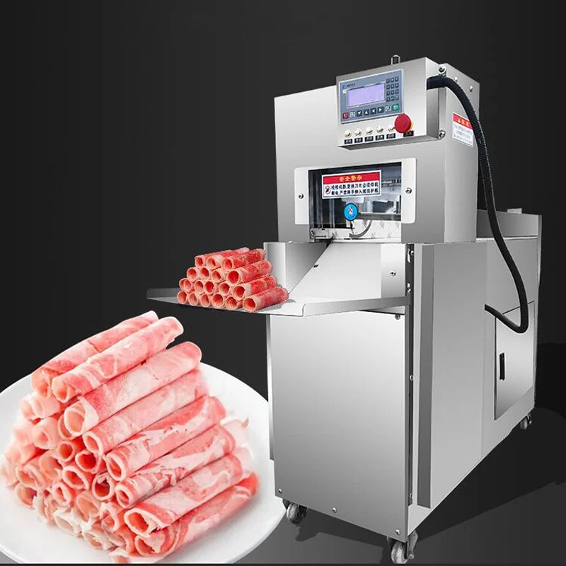 Automatic Electric Meat Slicer Mutton Roll Grinder Food Mincer Knife Beef Lamb Cutting Machine Slicing Vegetable Bread Cutter