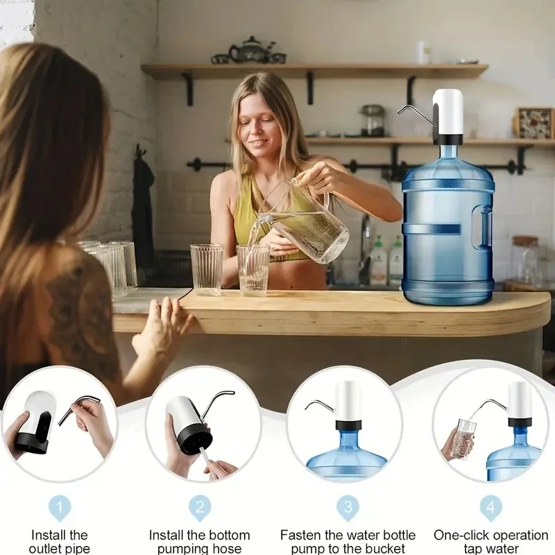 Electric water pump, automatic water dispenser, manual water dispenser, suitable for kitchen, restaurant, home, garden