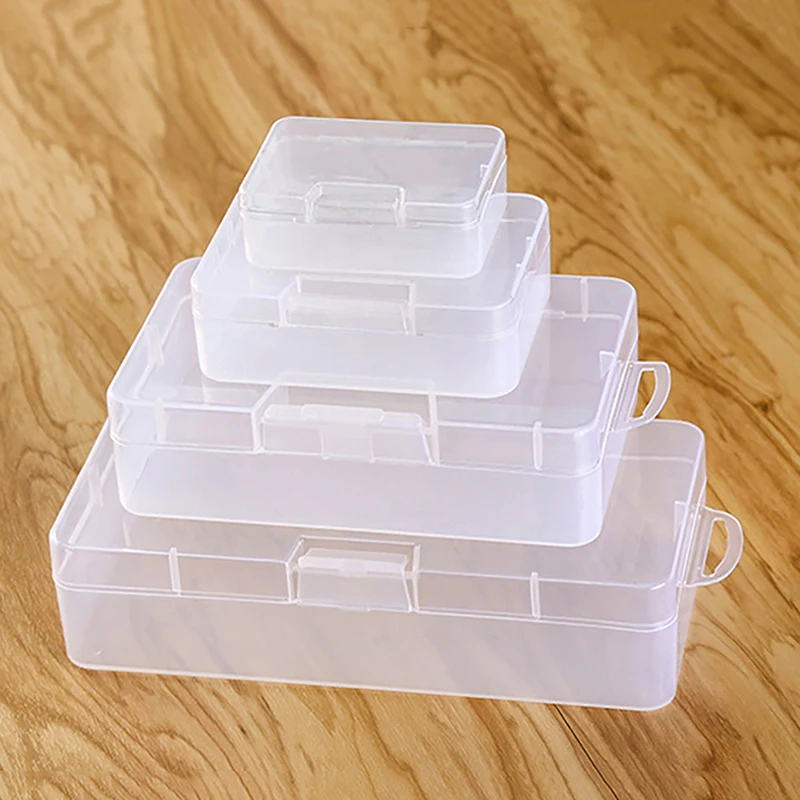 Mini Boxes Rectangle Transparent Jewelry Storage Case Container Packaging Box For Collecting Business Card Small Items Supplies