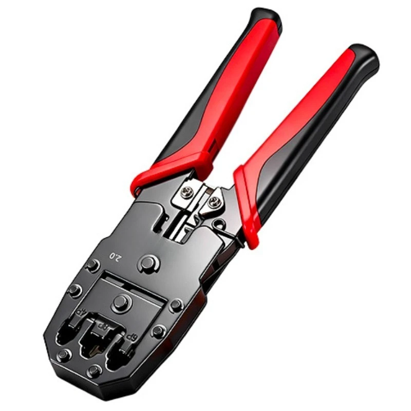 Multifunctional 8P6P Network Pliers, Super Five Six Crystal Head High Carbon Steel Crimp Network Pliers