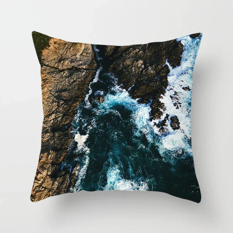 Natural Landscape Sunset Scenery Pillow Cover Sofa Decoration Car Office Seat Cushion  Room   Home