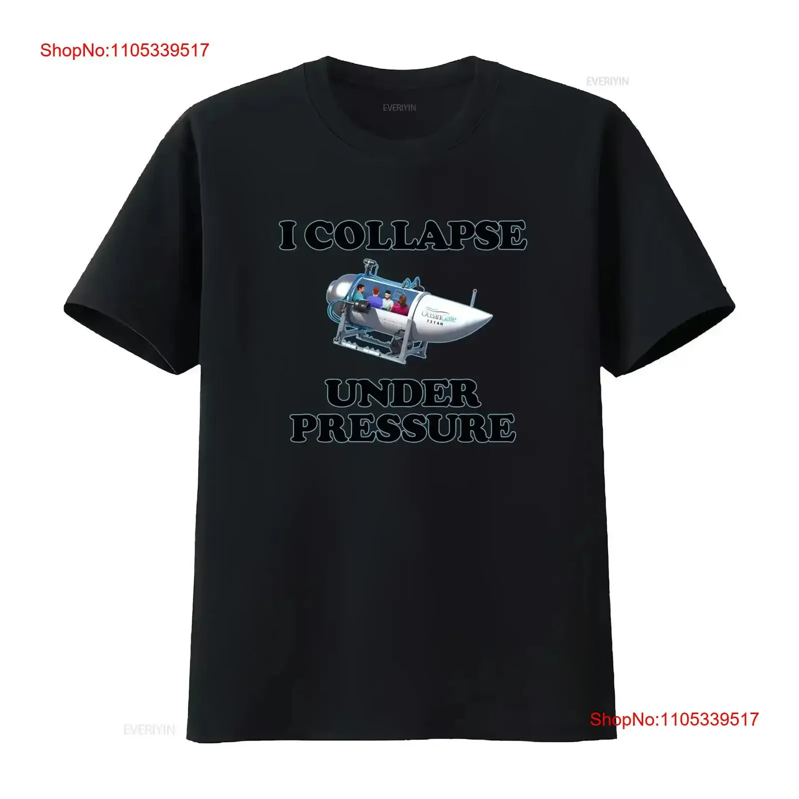 Funny Meme T Shirt I Collapse Under Pressure Dark Humor GifT vintage Washed homme graphic Breathable Comfortable streetwear