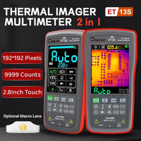 TOOLTOP ET13S Thermal Camera 192*192 Optional Macro Lens Thermal Camera Multimeter 9999 Counts Voltage Duty Cycle Diode Ohm Test