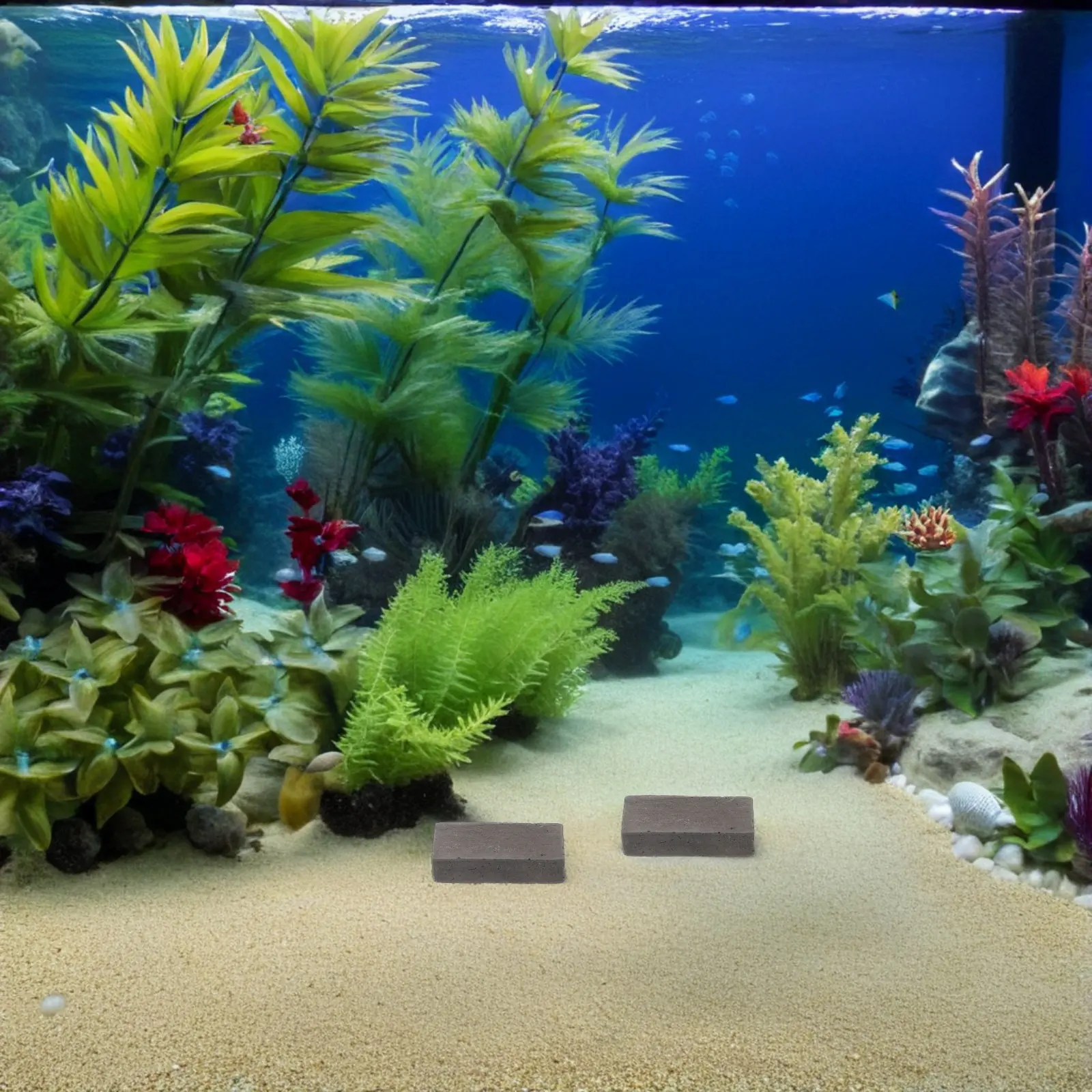 80Pcs Micro Landscape Bricks Versatile Turtle Habitat Decor Brick for Fish Tank Terrarium Landscaping Miniature Garden Brick