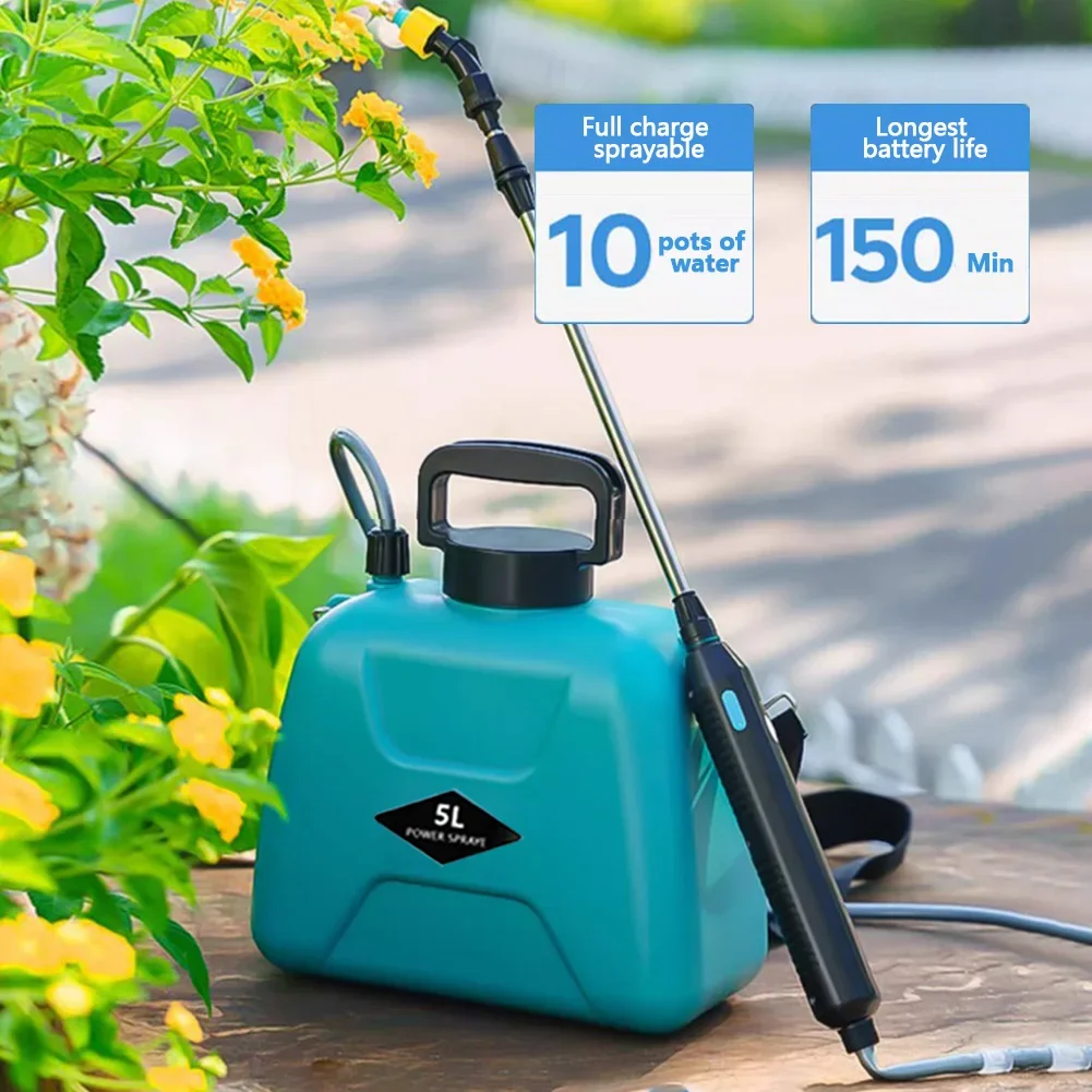 5L Shoulder Electric Pesticide Sprayer Pot with Telescopic Rod Garden Sprayer for Garden Watering Handheld Pesticide Sprayer