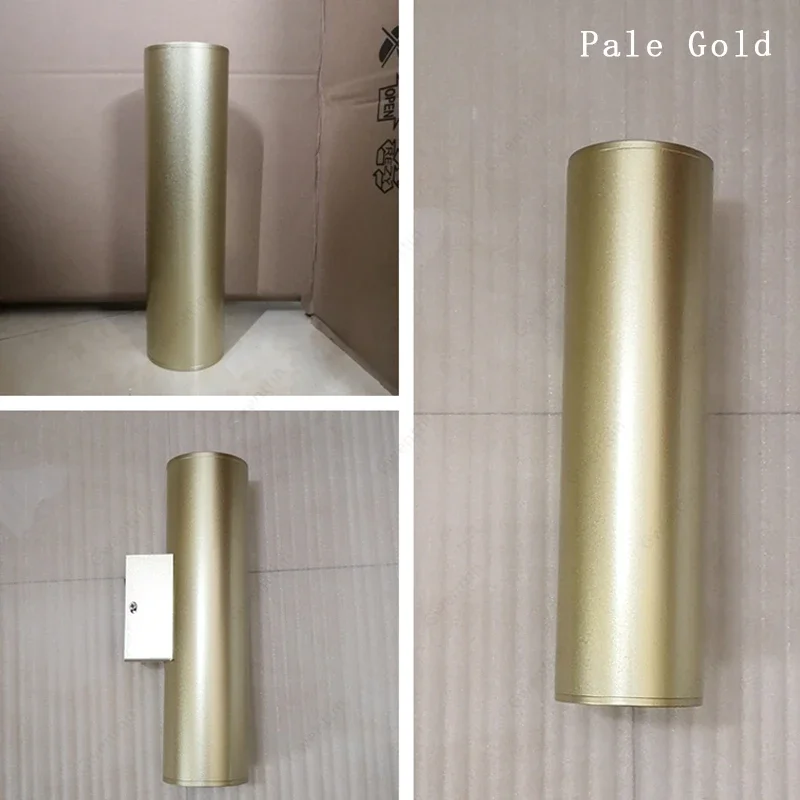 Gold Pipe Wall Lamps Home Decor Bathroom Bedroom Mirror Light Villa Balcony Corridor Sconces Modern Led Tube Ligting Luminaria