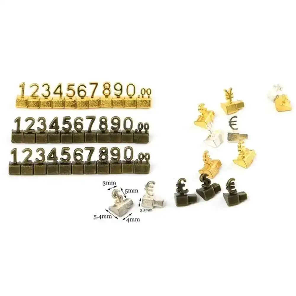 10pcs L 5cm Commodity Combination Aluminum Metal Price Tags Card Jewelry Watches Garment Dollar Price Tags