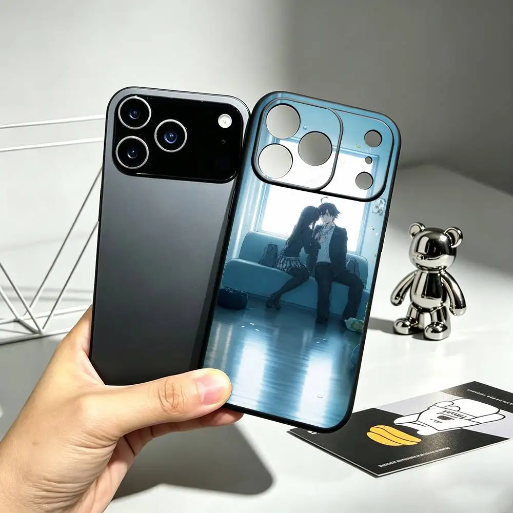 Oregairu Hachiman Hikigaya Anime Phone Case For iPhone18,17,16,15,14,13,12,11 Plus,Pro Max,XS,Soft Silicone Black Cover