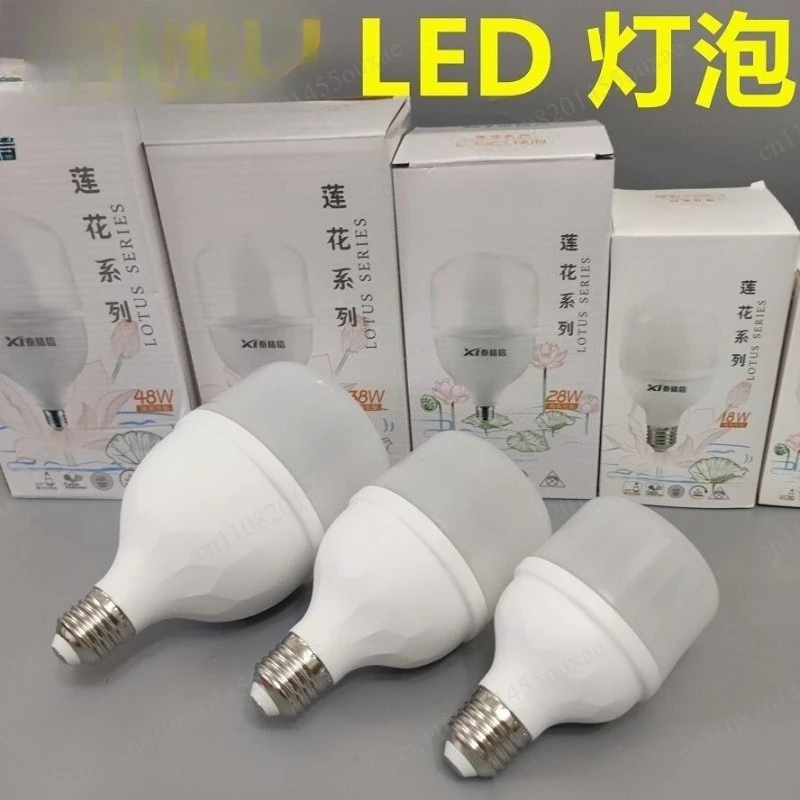 E27 Screw LED Bulb Non-flicker High Lumen Eye Friendly Energy Saving Lamp For Warehouse Workshop Household Indoor Lighting
