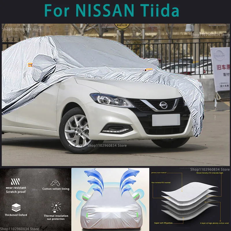 

For Nissan Tiida Full Car Covers Outdoor Sun uv protection Dust Snow Protective Anti Hail And Storm Auto Protective cover