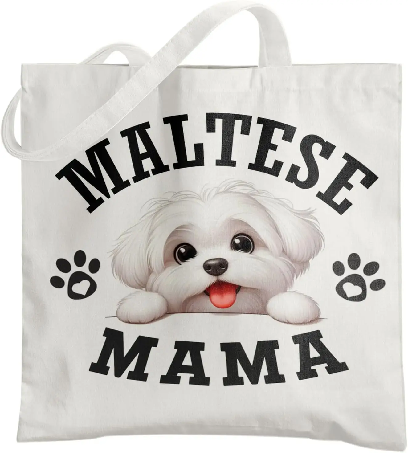 

Dog Printing Gifts Canvas Tote Bags for Women Dog Mama Mom Gifts Reusable Grocery Shopping Bags for Dogs Lovers Large Capacity