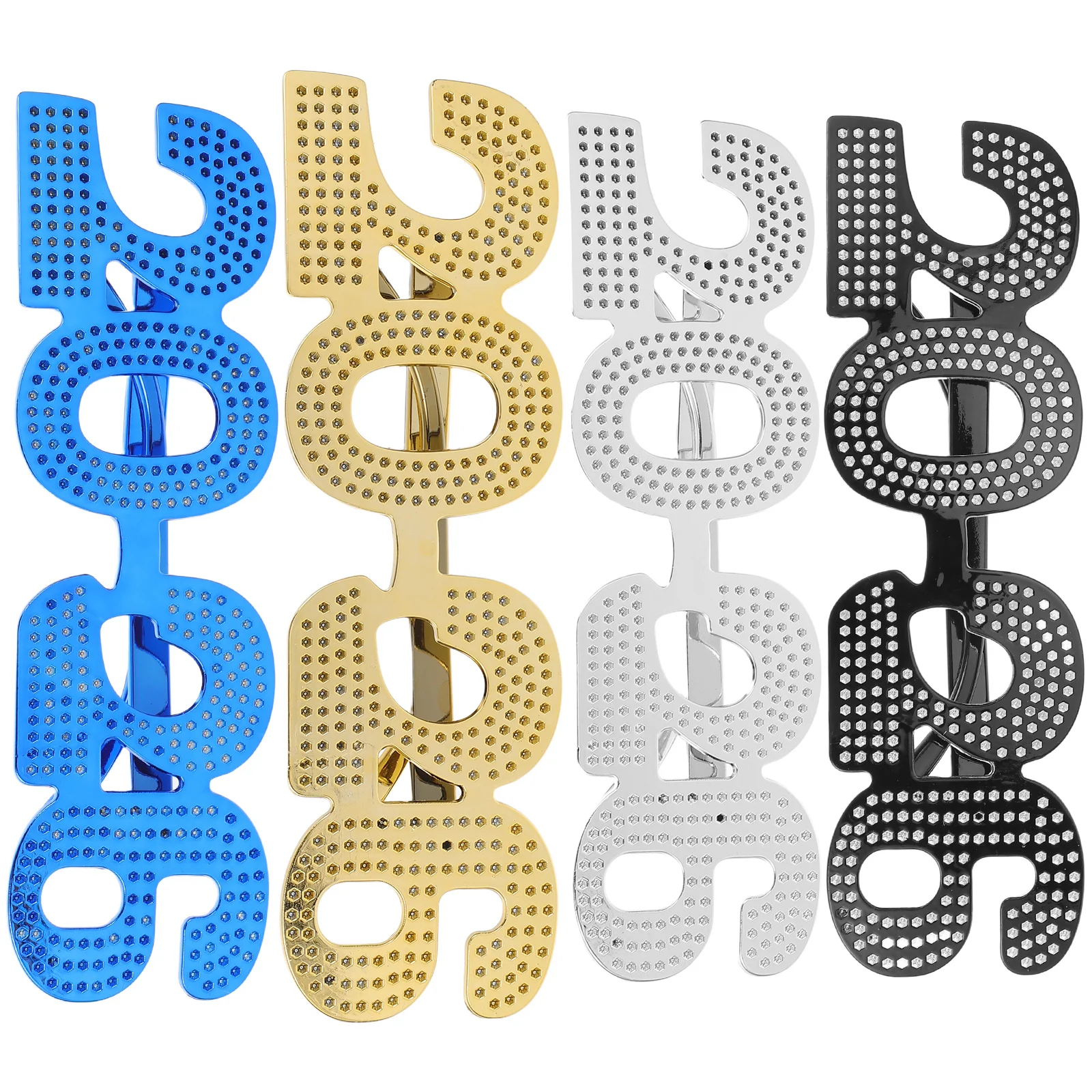 

4Pcs 2026 Number Glasses Novelty Eyewear Fun Party Accessories for New Year Celebrations and New Year 2026 Eyeglasses