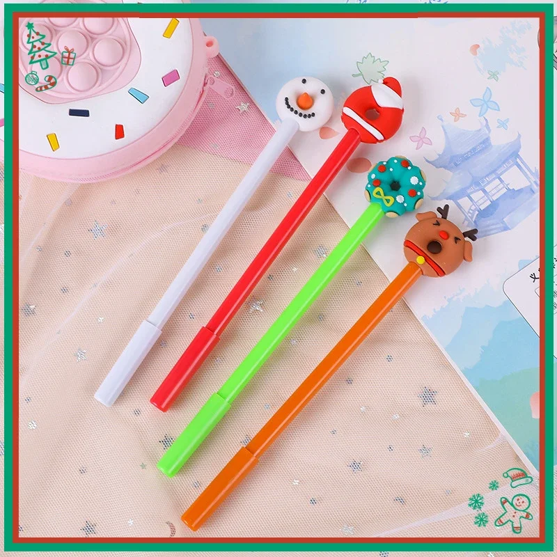 Wholesale Christmas Gel Pens Set Student Small Gifts Awards Donut Neutral Pens Cartoon Stationery