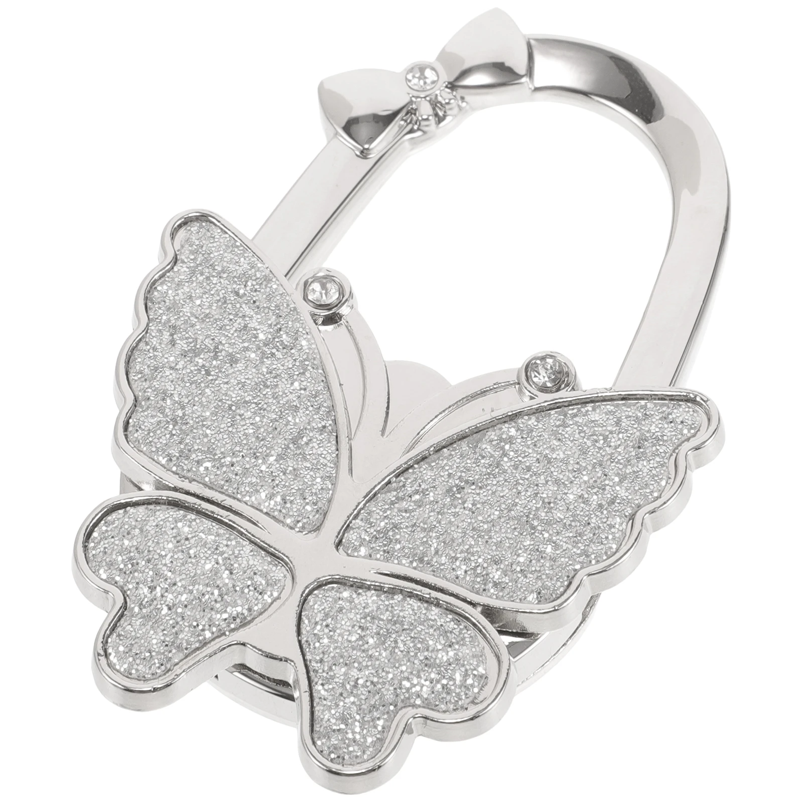 

Butterfly Bag Hook Matte White Foldable Desk Purse Hanger Handbag Holder Office Accessory Non Slip Storage Organizer Metal