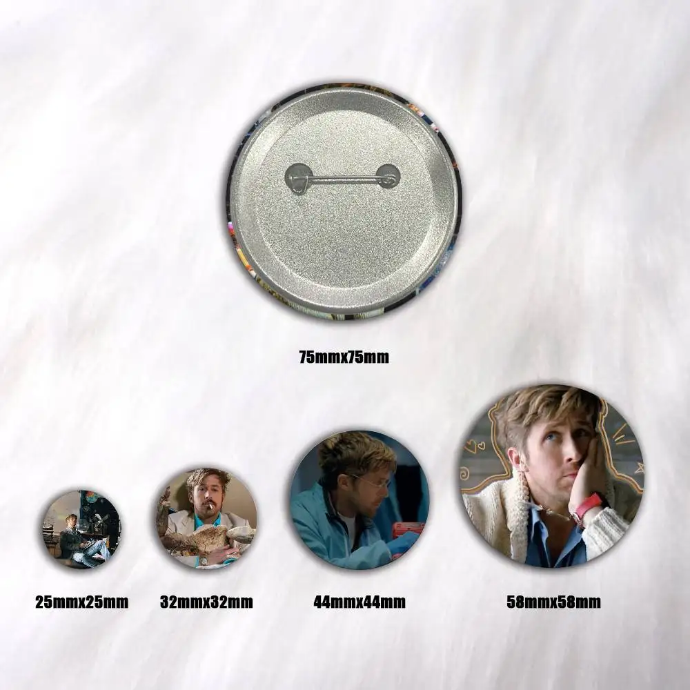 Ryan Gosling Project Hail Mary  Pins Badges Round Laser Badge Brooch Clothes Backpack Accessories
