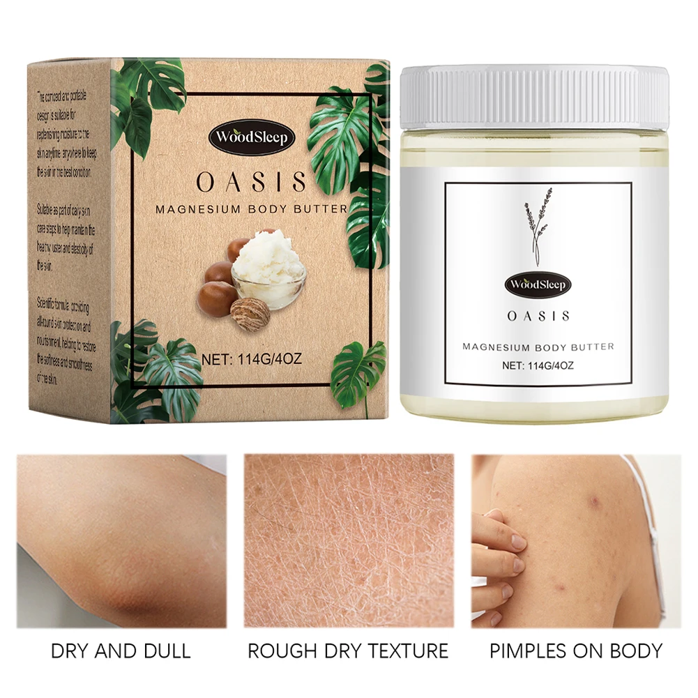 

114 г магниевого масла для тела, магниевый крем для поддержания кожи, мягкий и гладкий увлажняющий крем для тела, натуральный крем для тела для любой кожи