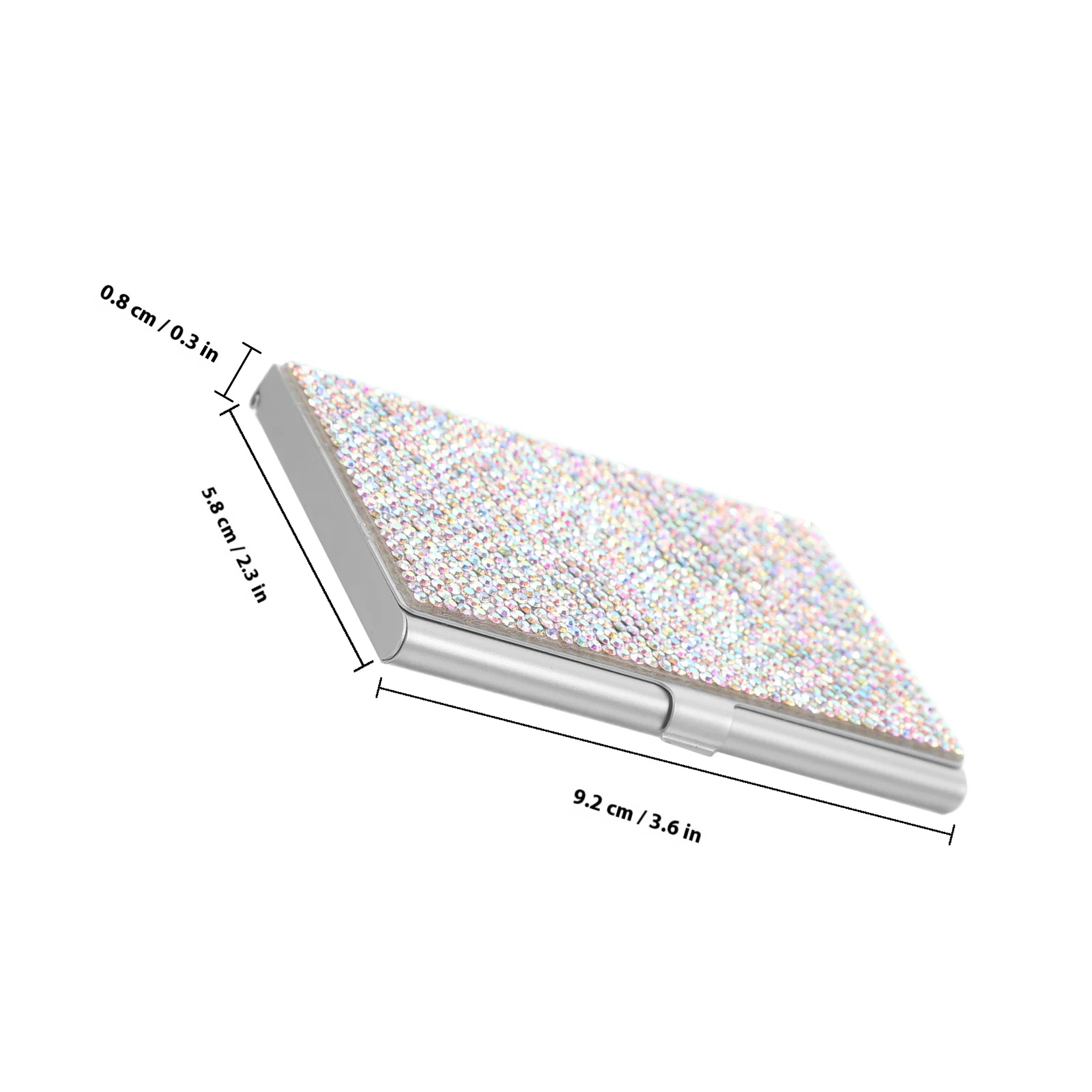 1pc strass titular do negócio compacto metal cartão de armazenamento caixa de suprimentos de negócios para organizador de mesa de escritório portátil cartões caso
