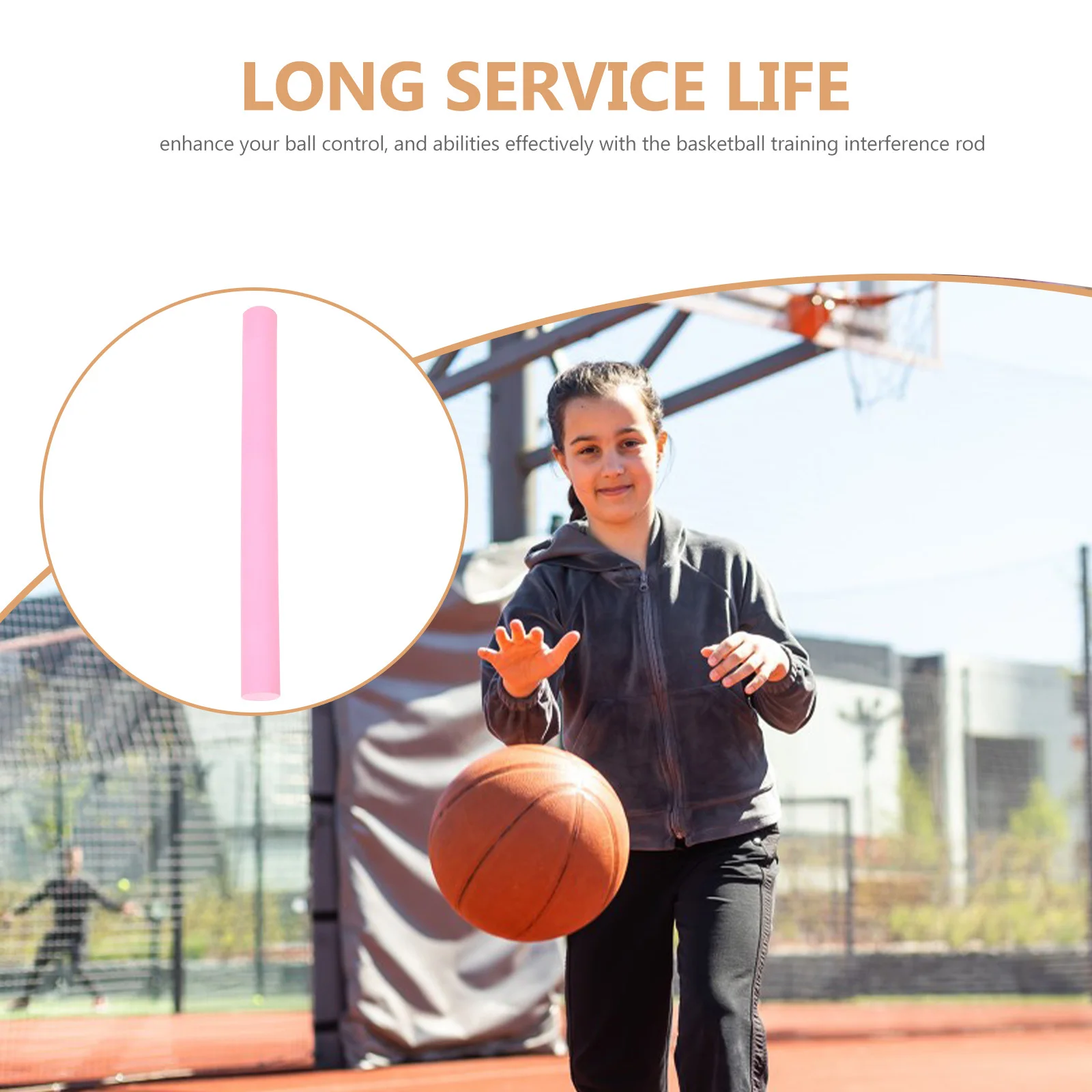 Basketball-Training, Interferenzstange, leicht, verschleißfest, Eva-Material, multifunktionales Basketball-Übungsgerät für Fähigkeiten