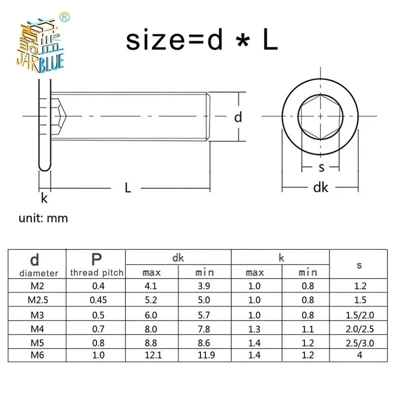 Vis à Tête Plate Hexagonale Noire en Acier Inoxydable, Boulon à Bouchon Allen, Ultra-Mince, Super Bas, M2, M2.5, M3, M5, M6, 10 Pièces/Lot, CM