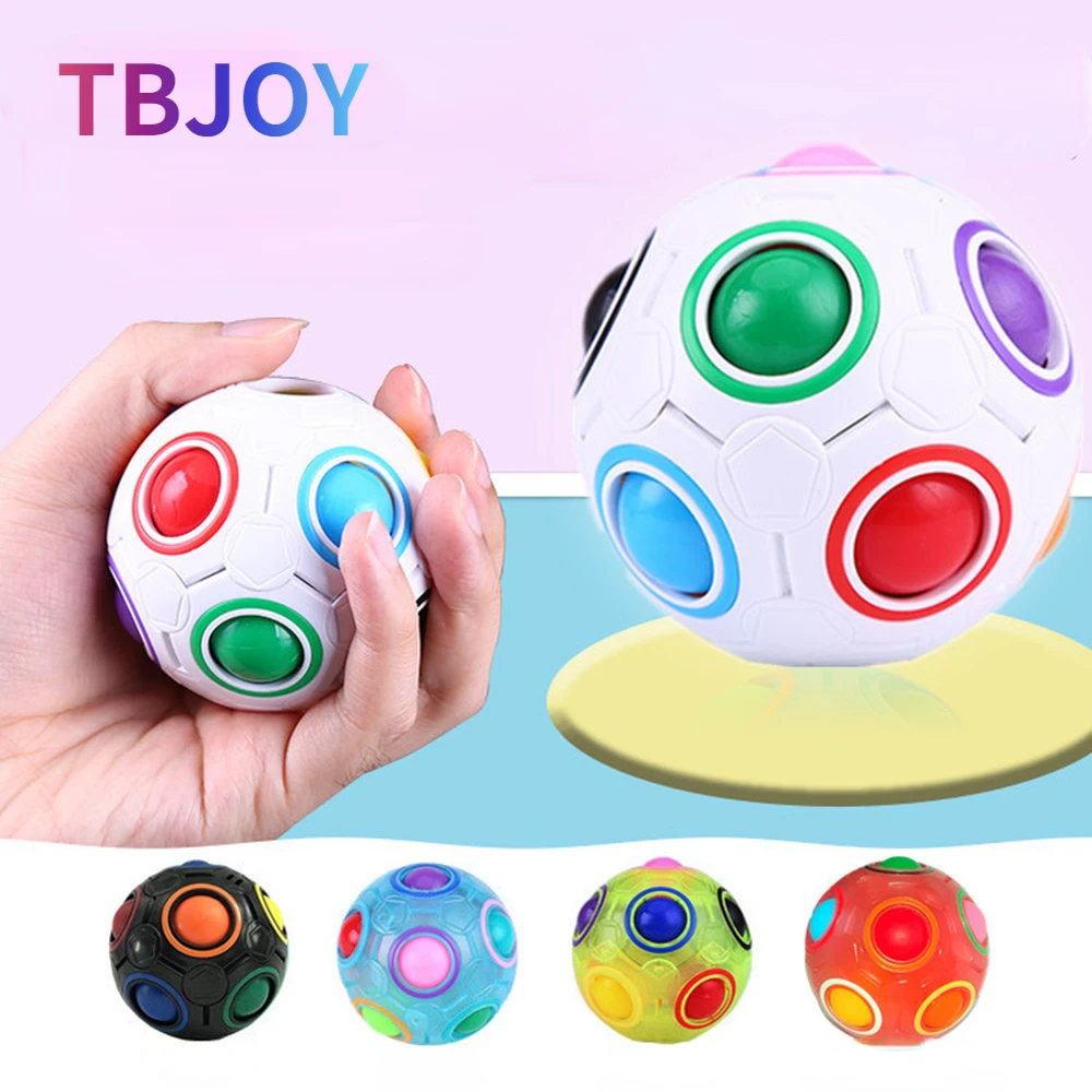 Antistress Magic Ball Rainbow Puzzle Stress Reliever Kids Toys Educational Learning Toys for Children Adult Funny Game Gift