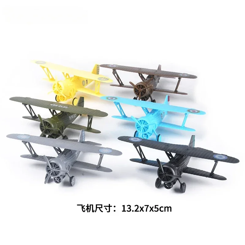 1/60 WWII US Hawk III Biplane Fighter 4D Assemble Model Military HAWK-3 Aircraft Boy Toy