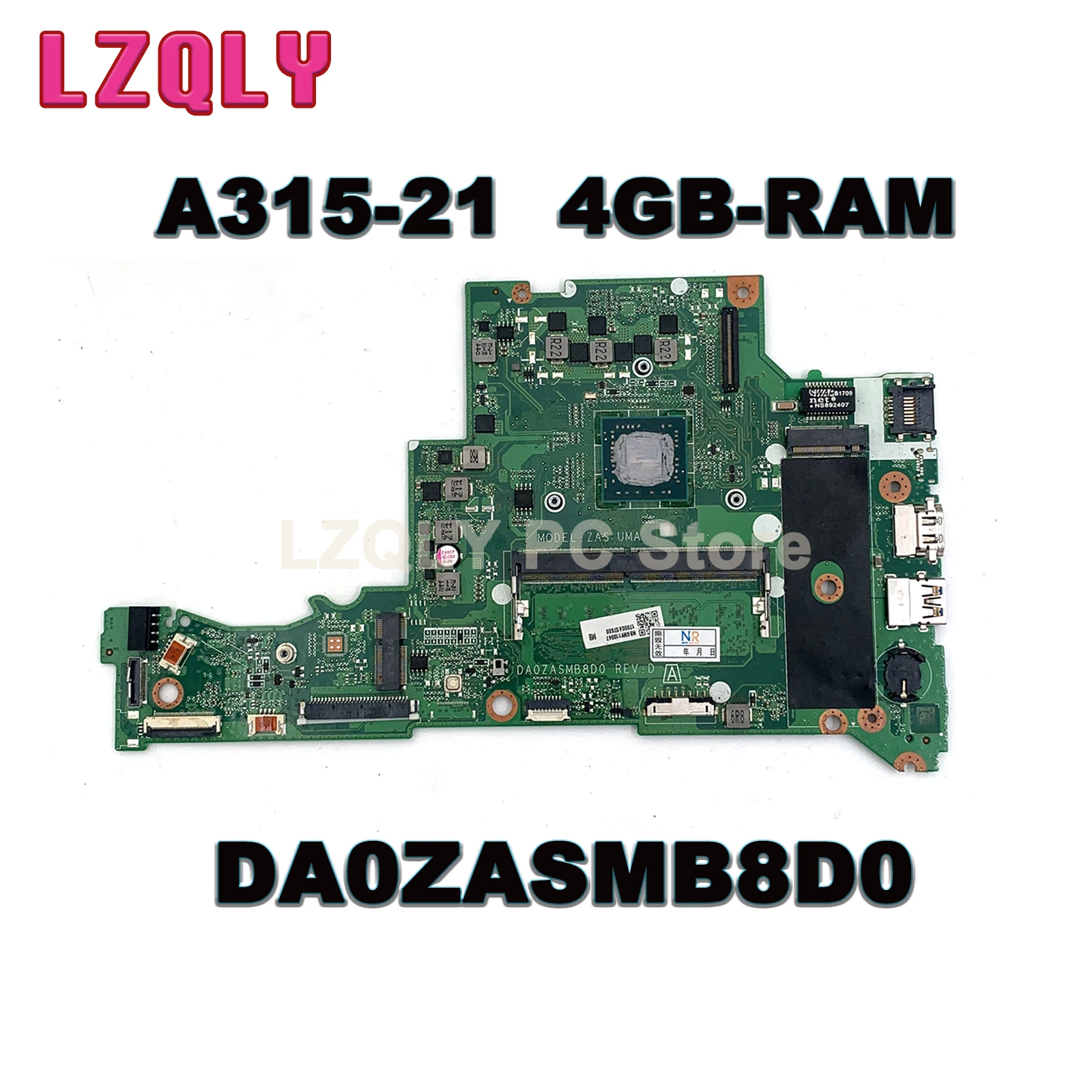 

For Acer Aspire A315-21 Laptop Motherboard DA0ZASMB8D0 With E2-9000 A6-9220 A9-9420 CPU 4GB-RAM NBGNV1100Y NBGNV1100U NBGNV1100W