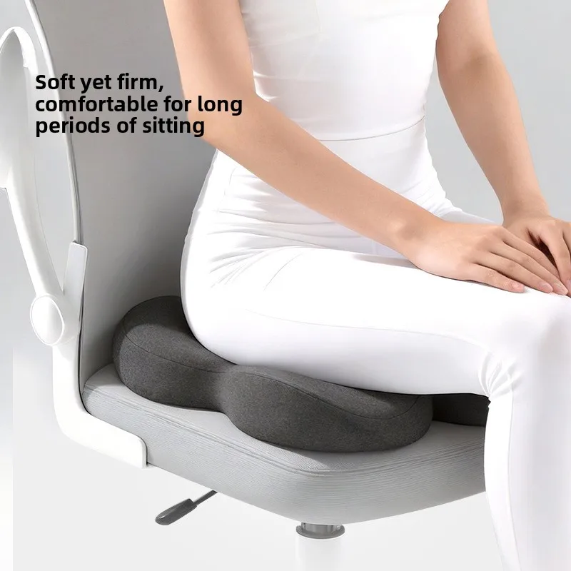 Upgraded Memory Foam Lumbar Support Cushion for Office Chair - Orthopedic Seat Cushion with Massage Features for Comfortable Bac