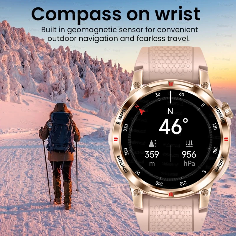 New Outdoor Sports Women Health Tracker Compass GPS positioning Smart Watch Heart Rate Blood Pressure  Bluetooth Call SmartWatch - Image 6