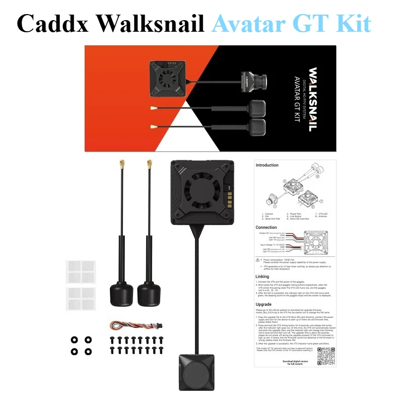 

Walksnail Avatar GT Kit Max 2W VTX Gyroflow 100fps 1080P Dual Antenna Night Vision Starvis II Sensor Module Long Range Fpv Drone