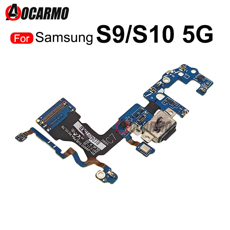 For Samsung Galaxy S9 G9600 S10 5G sm- G977N G977B G977U USB Charging Port Charger Dock Connector Flex Cable Replacement Parts