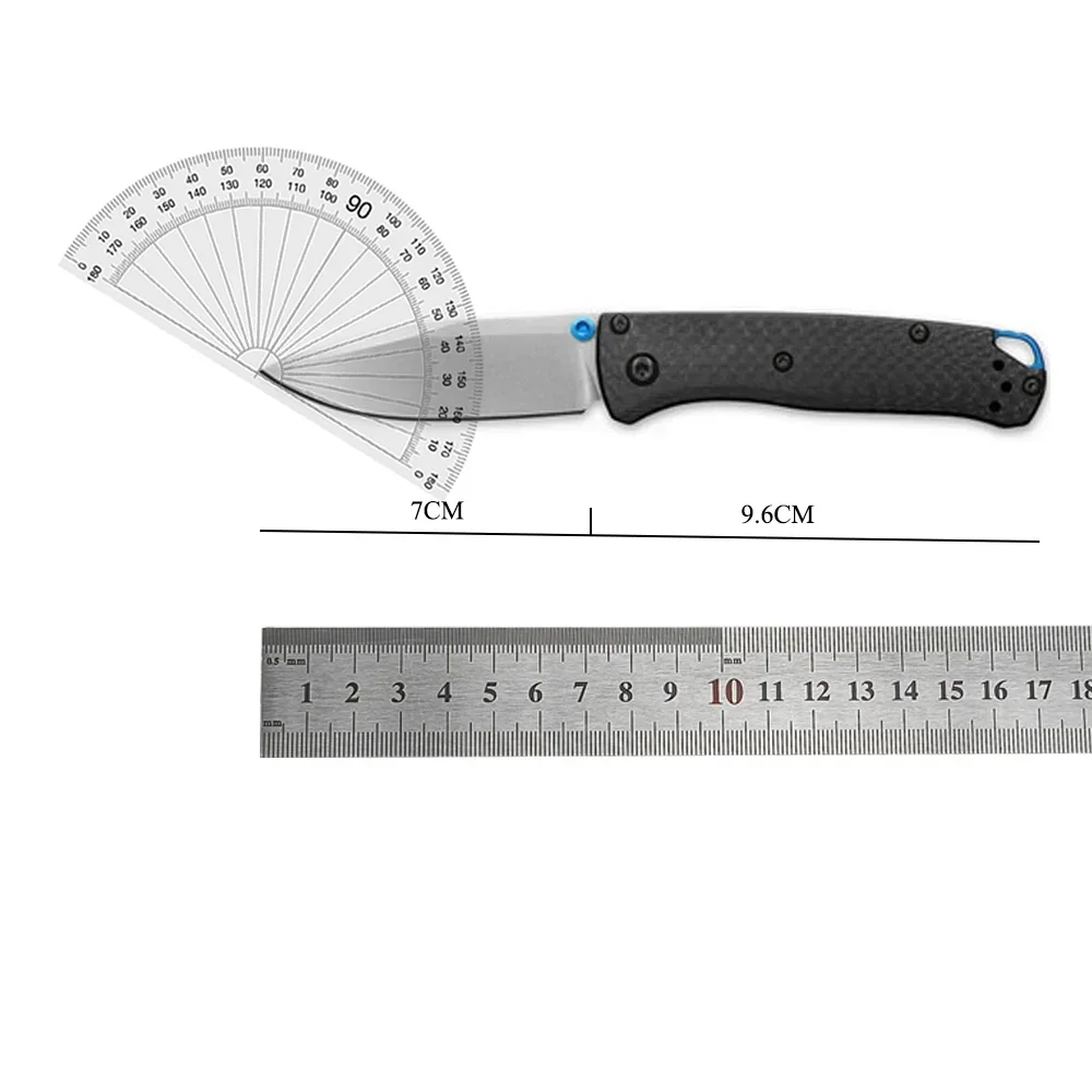 High Quality BM533 Folding Pocket Knife S90V Blade Carbon Fiber Handle Mini Outdoor Hiking Camping Kitchen Tool Multi Tool Knife