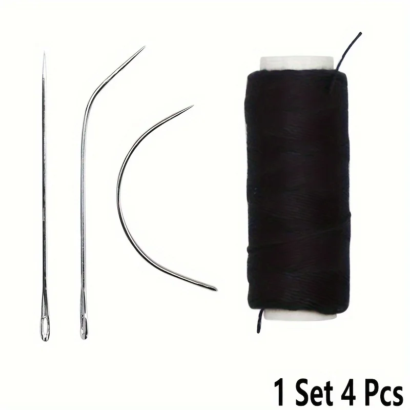 Nylon Hair Track Weft Weave Sew Thread + Needle J+I+C For Clip In Extensions Wig Tools for Hair Extension Accessories