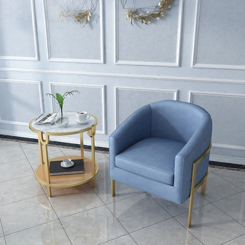 Hotel lobby, modern fabric sofa, booth sofa, table and chair combination, casual office sofa, milk tea shop sofa chair