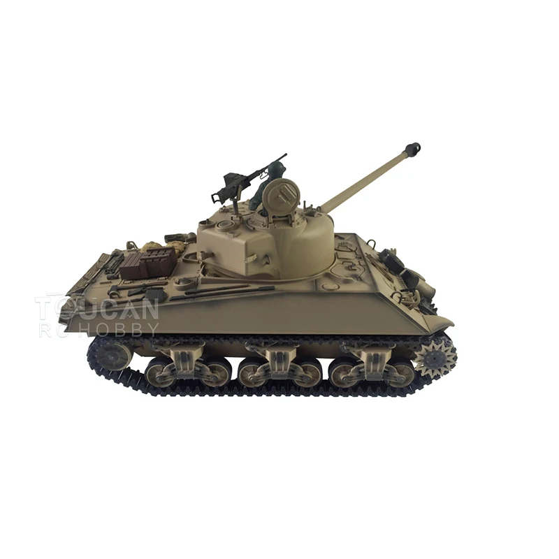 HENG LONG 2.4G 1/16 Scale 7.0 Plastic Version M4A3 Sherman RTR RC Tank Model 3898 Tank For Boys Gifts TH19774-SMT4