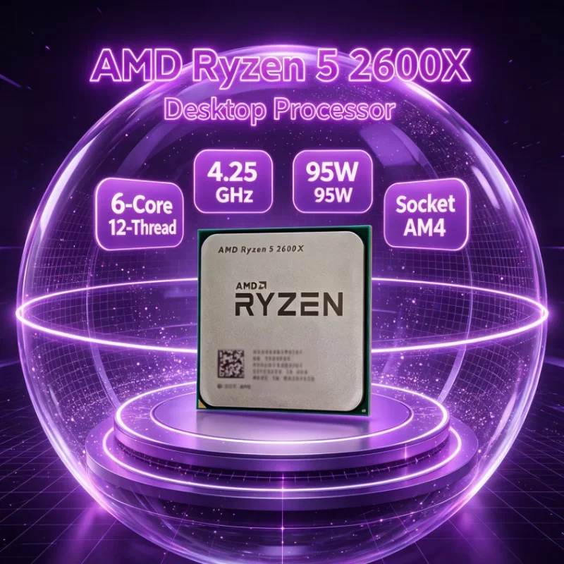 amd-ryzen-5-36ghz-base-95w-r5-2600x-gaming-cpu-cpu-425ghz-max-am4-6-core-12-thread-cpu-processor