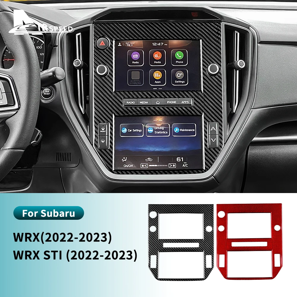 

Real Hard Carbon Fiber Sticker For Subaru WRX/WRX STI 2022 2023 Car Central Navigation Frame Panel Interior Trim Accessories