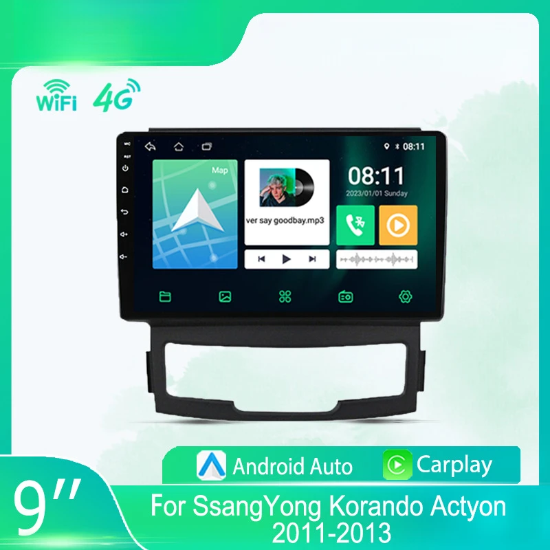 

For SsangYong Korando Actyon 2011-2013 Car Multimedia Player Android Car Player GPS WIFI Carplay 4G Car Radio Navigation Stereo