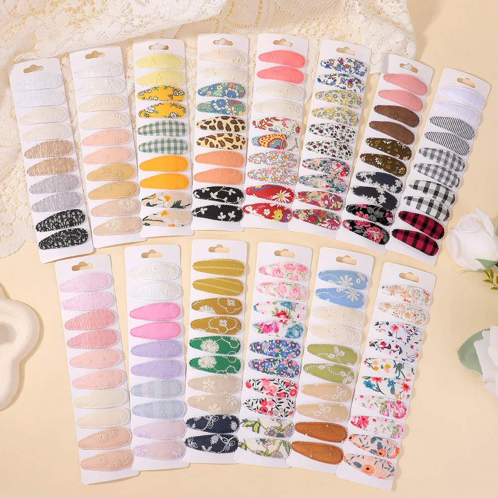 20 Teile/satz Blume Drucken Einfarbig Haar Clips Handgemachte Bögen Baby Mädchen Baby Barrettes Haarnadeln Drucken Grips Kinder Zubehör